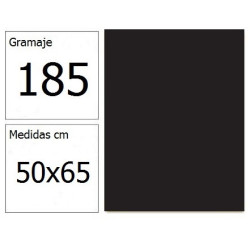 CARTULINA IRIS 50X65 185G NEGRO 25H.