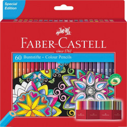 LAPIZ FABER-CASTELL COLOR ESCOLAR 60 COLORES CARTON 111260