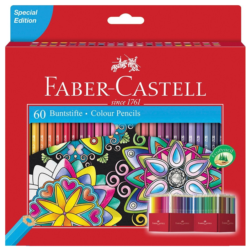 LAPIZ FABER-CASTELL COLOR ESCOLAR 60 COLORES CARTON 111260