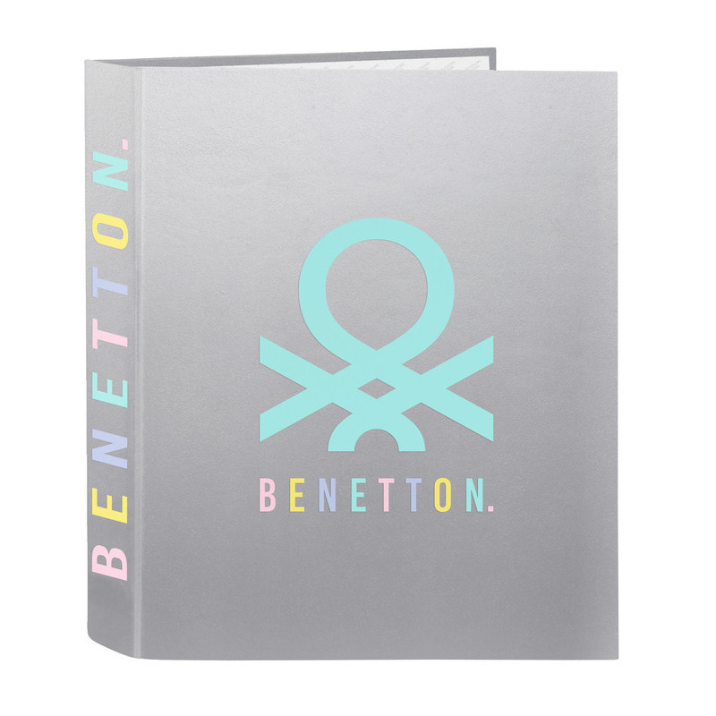 CARPETA F. 4 ANILLAS 35MM LOMO ANCHO BENETTON "SILVER" 512353657 SAFTA24