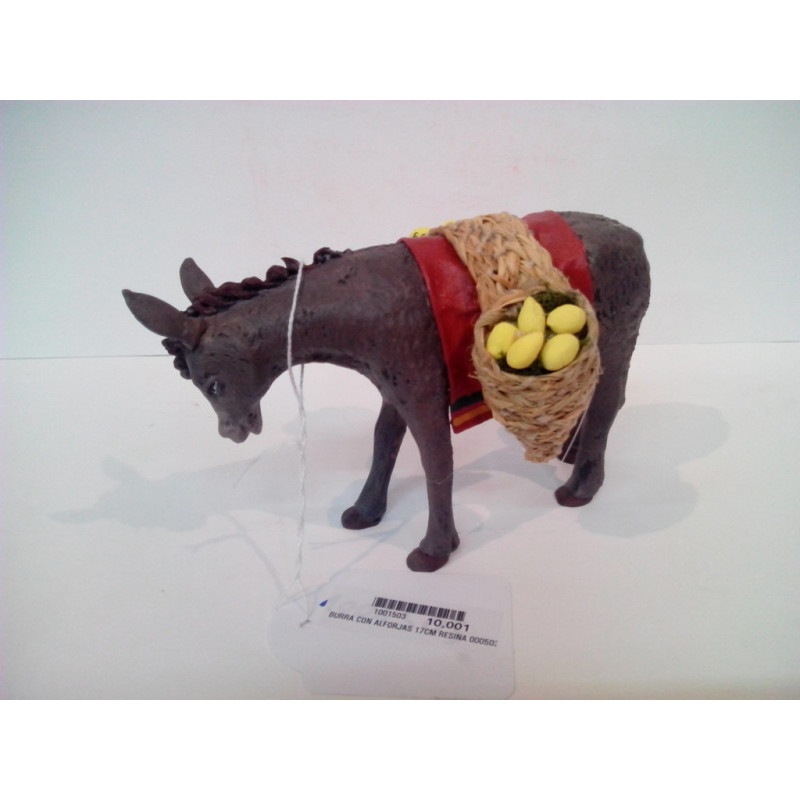 BURRA CON ALFORJAS 17CM RESINA 000503 ^