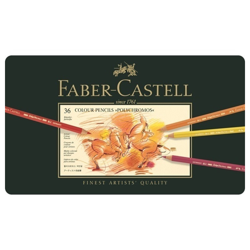 LAPIZ FABER-CASTELL POLYCHROMO  36 COLORES CAJA METAL 110036