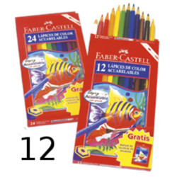 LAPIZ FABER-CASTELL COLOR ESCOLAR 12 COLORES CARTON 120112