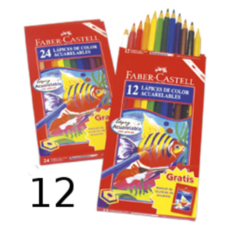 LAPIZ FABER-CASTELL COLOR ESCOLAR 12 COLORES CARTON 120112