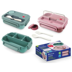 FIAMBRERA PLASTICO BISMARK RECTANGULAR 1300ML 2 COLORES POESSA 333709