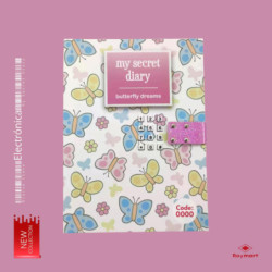 DIARIO CON CLAVE BUTTERFLY DREAMS ALEX BOG JC-1013