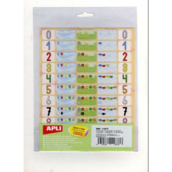 ETIQUETAS APLI GOMETS NUMEROS 1-10 3H REF.11677 ^