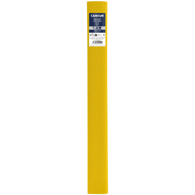 PAPEL CREPE 0,50X2,50M 60% AMARILLO LIMON CANSON