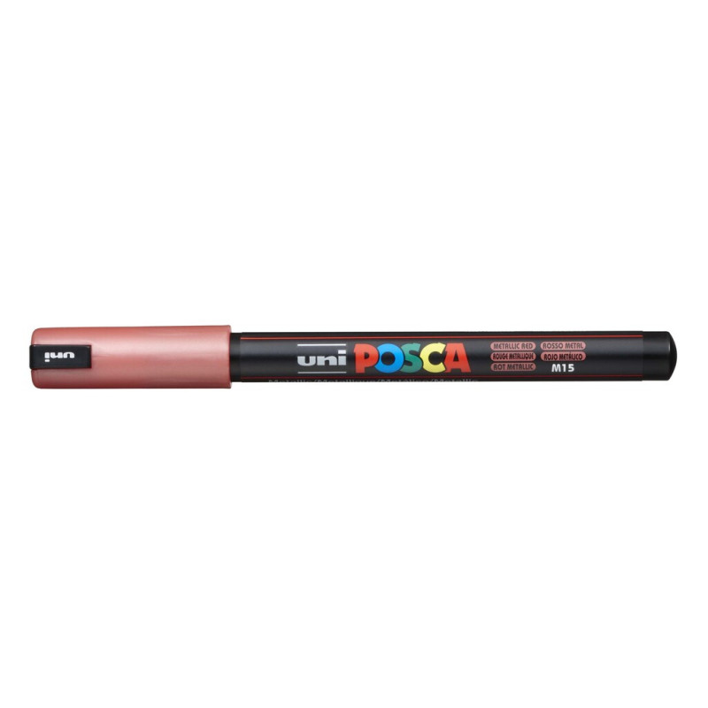 MARCADOR UNI-BALL POSCA PC-1MR PUNTA EXTRA FINA 0,7MM ROJO METALICO -M15-