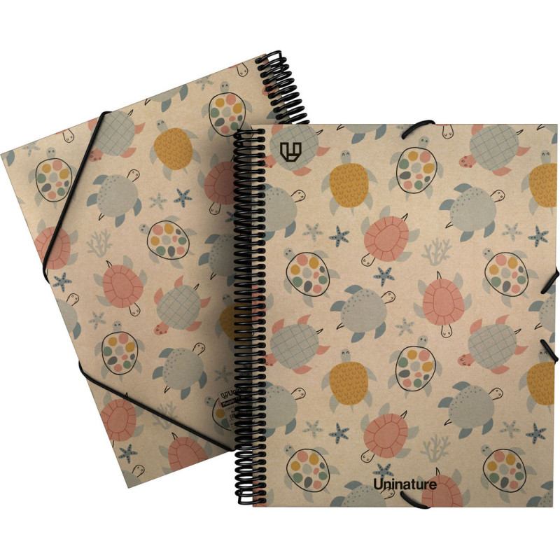 MAXIPLÁS DE 40 FUNDAS A4 UNINATURE TORTUGAS A4 GRAFOPLAS24 39873602 (MIN 5U)