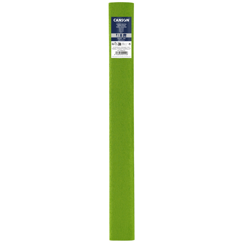 PAPEL CREPE 0,50X2,50M 60% VERDE PRIMAVERA CANSON