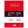 RECAMBIO PAPYRUS UNICLASIC A4 90G CUADRO 4*4 MARGEN PTE 100H 53391000 GRAFOPLAS