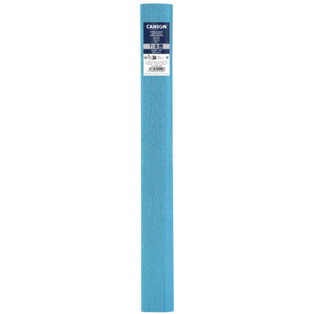 PAPEL CREPE 0,50X2,50M 60% AZUL TURQUESA CANSON