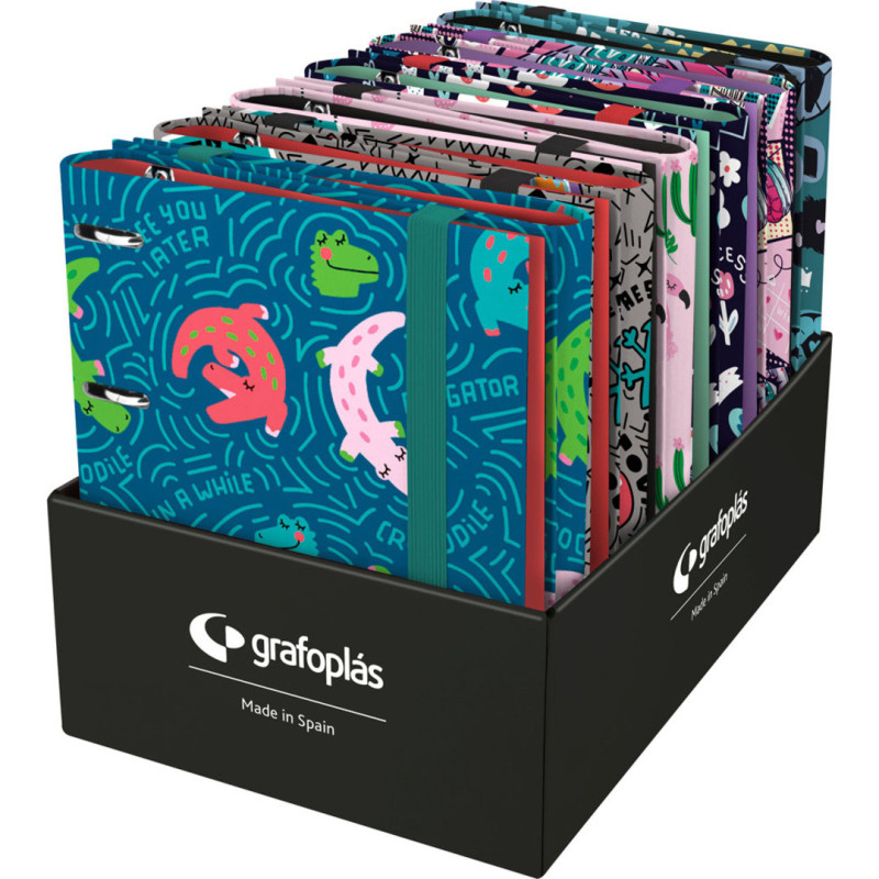 EXPOSITOR 12 CARPEBOOK A5 FORRADO DISEÑO 70996210 GRAFOPLAS25 1U