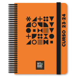 AGENDA ESCOLAR 23-24 A5 2D-P FORRADO FLÚOR NARANJA A5 GRAFOPLAS24 75141331 (MIN 13U)