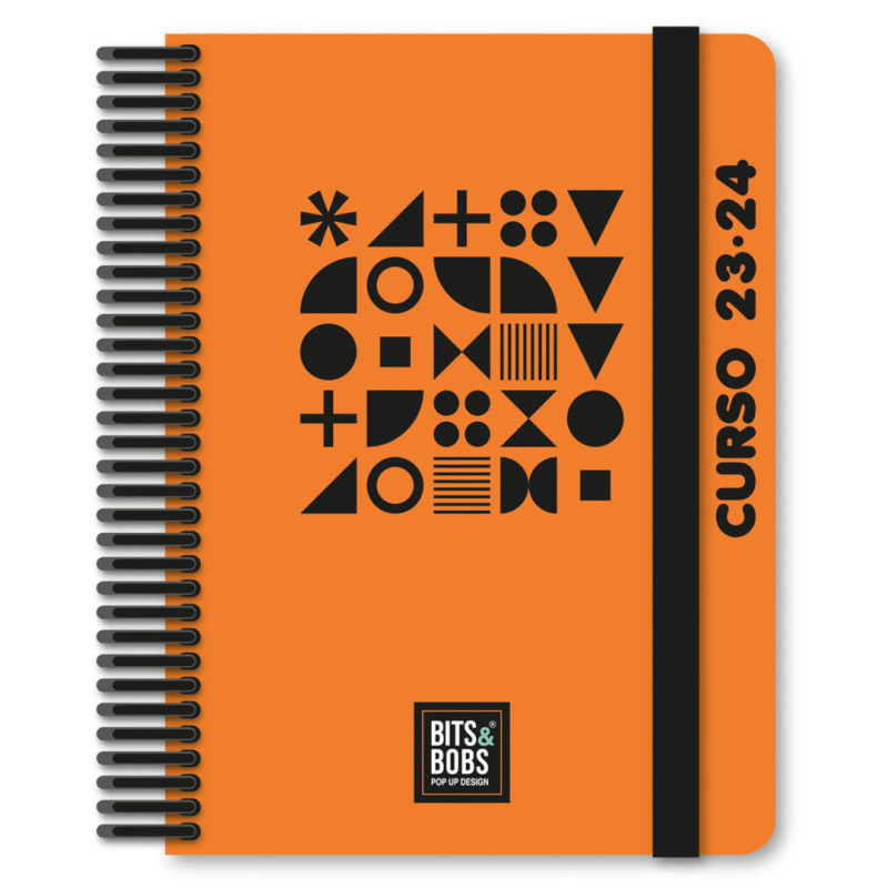 AGENDA ESCOLAR 23-24 A5 2D-P FORRADO FLÚOR NARANJA A5 GRAFOPLAS24 75141331 (MIN 13U)