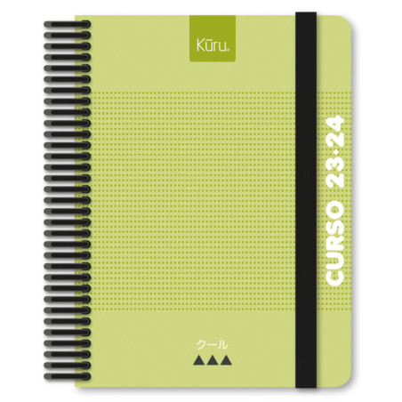AGENDA ESCOLAR 23-24 A5 2D-P FORRADO KURU VERDE A5 GRAFOPLAS24 75141342 (MIN 13U)