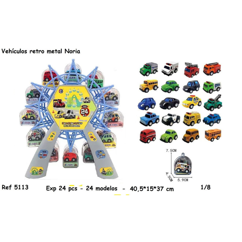 VEHICULOS RETRO METAL NORIA (24) 5113 SORT21 UNIDAD