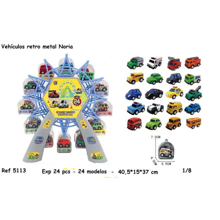 VEHICULOS RETRO METAL NORIA (24) 5113 SORT21 UNIDAD