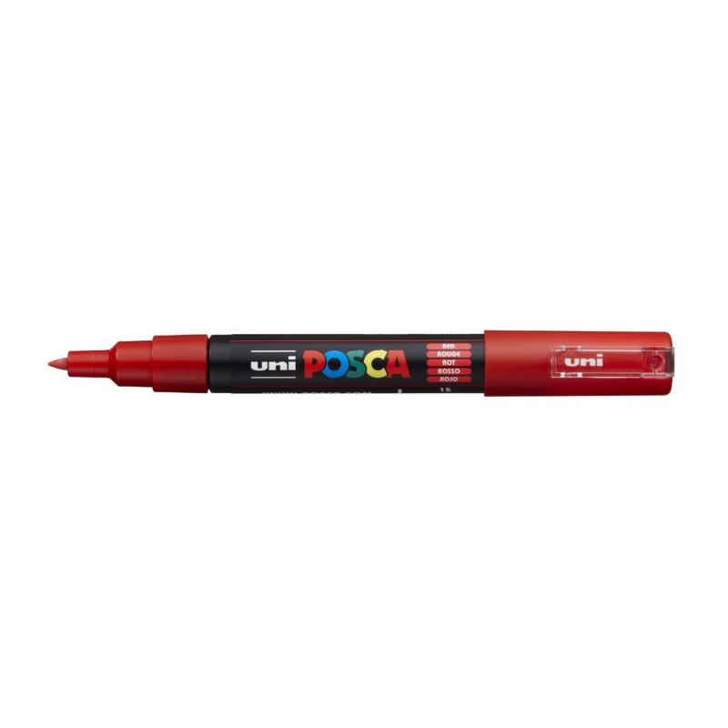 MARCADOR UNI-BALL POSCA PC-1M. PUNTA FINA 0,7MM ROJO -15-