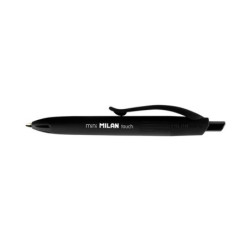 BOLIGRAFO MILAN MINI P1 TOUCH CLIP NEGRO BOTE 40U 176531140