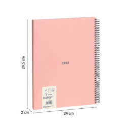 CUADERNO EUROPEAN MILAN A4 80 LISO 95G 430 SINCE 1918 ROSA 57141E80P