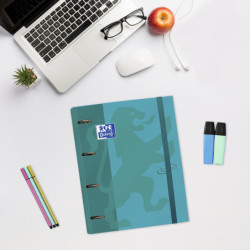 CARPEBLOC RINGBOOK A4 4A ENRI OXFORD SCHOOL TOUCH VERDE AQUA C/RECAMBIO 100H 5 COL 400136664