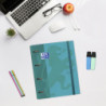 CARPEBLOC RINGBOOK A4 4A ENRI OXFORD SCHOOL TOUCH VERDE AQUA C/RECAMBIO 100H 5 COL 400136664