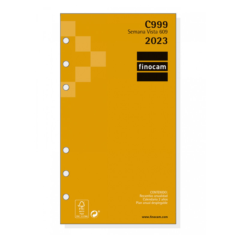 C999-RECAMBIO AGENDA ANUAL.609 SVH 2023+ 609 - 94*171 201260023 FINOCAM23