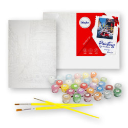 LIENZO IDEYKA 40*50 PARA PINTAR POR NUMEROS 4291 LOBO LUNA PRECISION