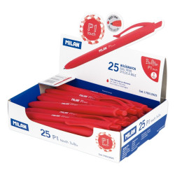 BOLIGRAFO MILAN P1 TOUCH CLIP ROJO C/25U 176512925