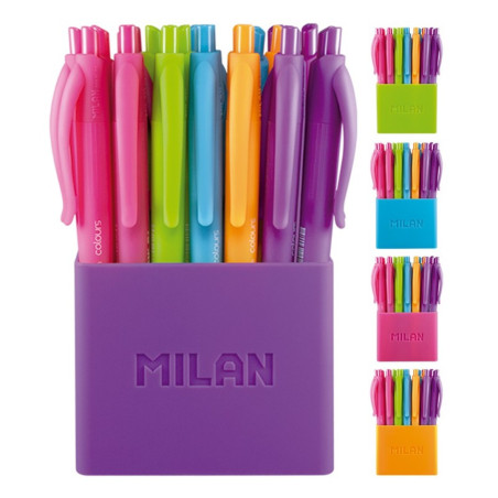 BOLIGRAFO MILAN P1 TOUCH CLIP COLORES FLUOR C/24U 176555124