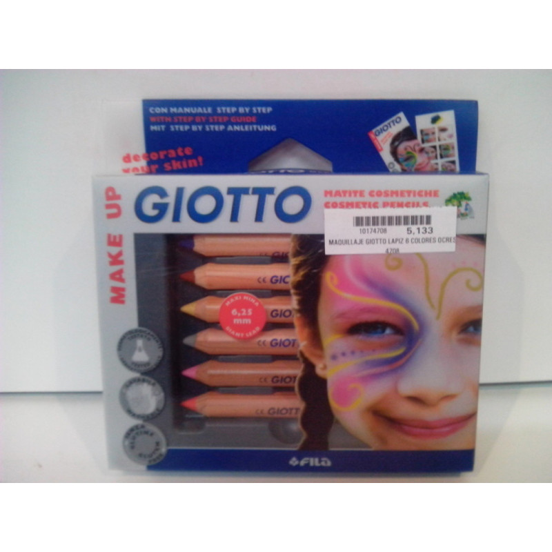 MAQUILLAJE GIOTTO LAPIZ 6 COLORES OCRES 4708 ^ FILA