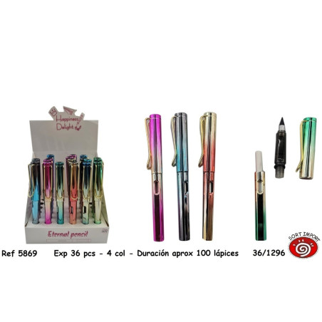 LAPIZ & GOMA ETERNAL TORNASOLADO SORT 5869