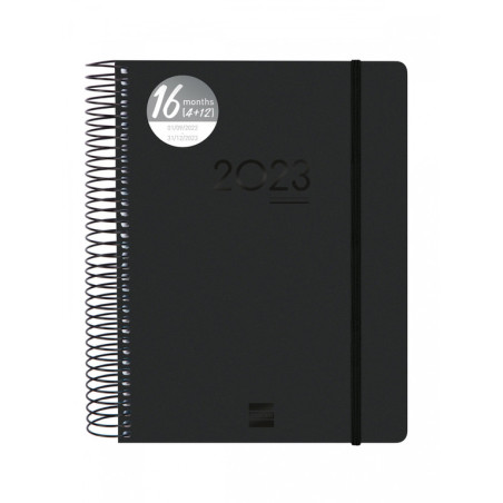 AGENDA ESPIRAL ESCOLAR FINOCAM22 16 MESES IKON E10 1DP 22-23 NEGRO INTL+ E10 - 155X212 626710123
