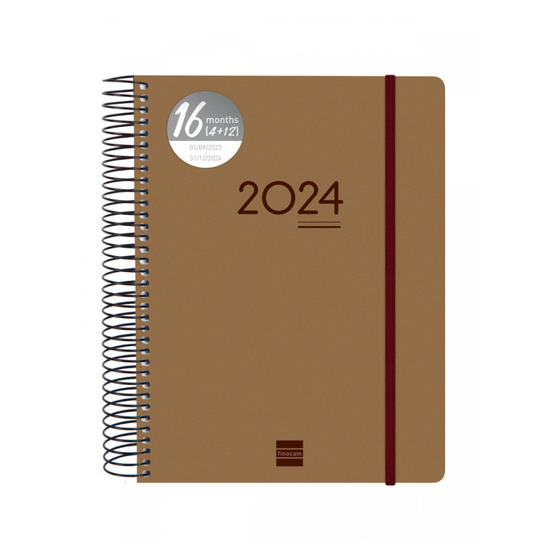 AGENDA ESCOLAR FINOCAM23  16 MESES IKON 1DP 23-24 MARRON INTL+ E10 - 155*212 626710224