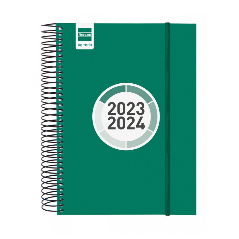 AGENDA ESCOLAR FINOCAM23  ESPIR COLOR 1DP 23-24 VERDE+ E10 - 155*212 630582024