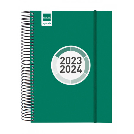 AGENDA ESCOLAR FINOCAM23  ESPIR COLOR 1DP 23-24 VERDE+ E10 - 155*212 630582024