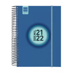 AGENDA ESCOLAR FINOCAM21 ESPIR LABEL E10 1DP21-22 AZUL COB.+ 633121522