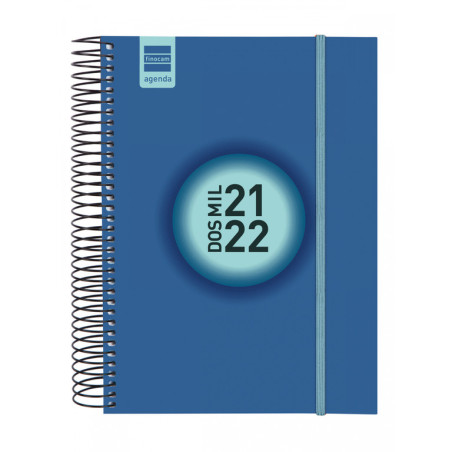 AGENDA ESCOLAR FINOCAM21 ESPIR LABEL E10 1DP21-22 AZUL COB.+ 633121522