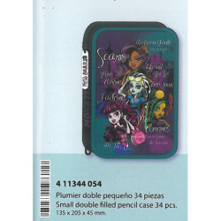 ESTUCHE CREMA SAFTA 13 MONSTER HIGH SCARIS DOBLE PEQUEÑO 411344054 ^
