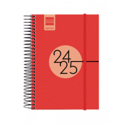 AGENDA ESCOLAR FINOCAM24 ESPIR E8 12*17,1 1DP 24-25 ROJO+ 633363025