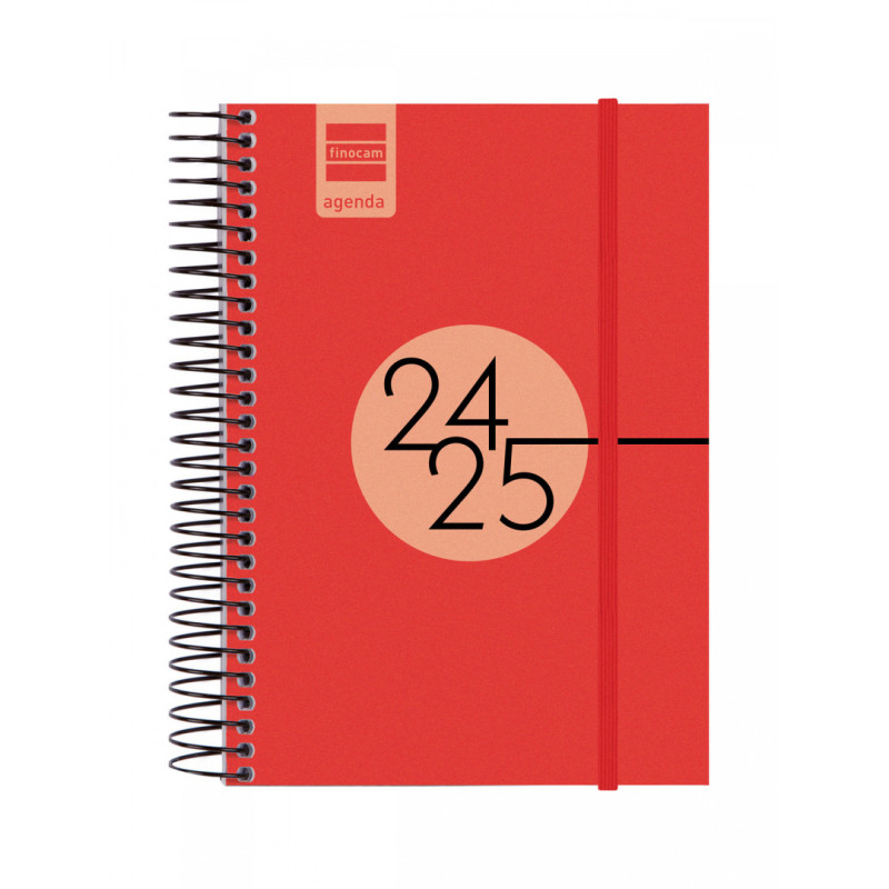 AGENDA ESCOLAR FINOCAM24 ESPIR E8 12*17,1 1DP 24-25 ROJO+ 633363025
