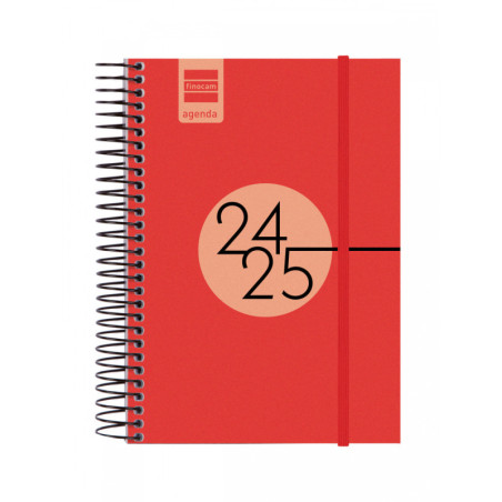 AGENDA ESCOLAR FINOCAM24 ESPIR E8 12*17,1 1DP 24-25 ROJO+ 633363025