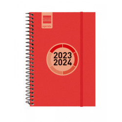 AGENDA ESCOLAR FINOCAM23  ESPIR LABEL SVH 23-24 ROJO+ E8 - 120*171 633483024