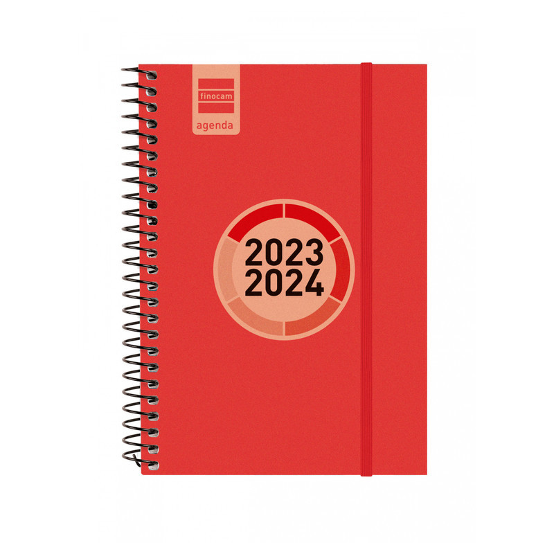 AGENDA ESCOLAR FINOCAM23  ESPIR LABEL SVH 23-24 ROJO+ E8 - 120*171 633483024