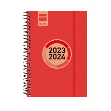 AGENDA ESCOLAR FINOCAM23  ESPIR LABEL SVH 23-24 ROJO+ E8 - 120*171 633483024