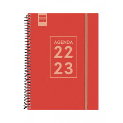 AGENDA ESPIRAL ESCOLAR FINOCAM22 SECUNDARIA ROJO 1/4 SVH 22-23+ 4º - 155X212 634204223