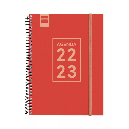 AGENDA ESPIRAL ESCOLAR FINOCAM22 SECUNDARIA ROJO 1/4 SVH 22-23+ 4º - 155X212 634204223