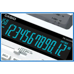 CALCULADORA CASIO FR 2650 RC PAPEL 12 DIG. C/TRANSFORMADOR 220V